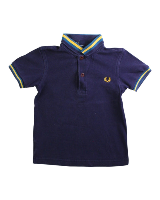A Blue Short Sleeve Polos from Fred Perry in size 2T for boy. (Front View)