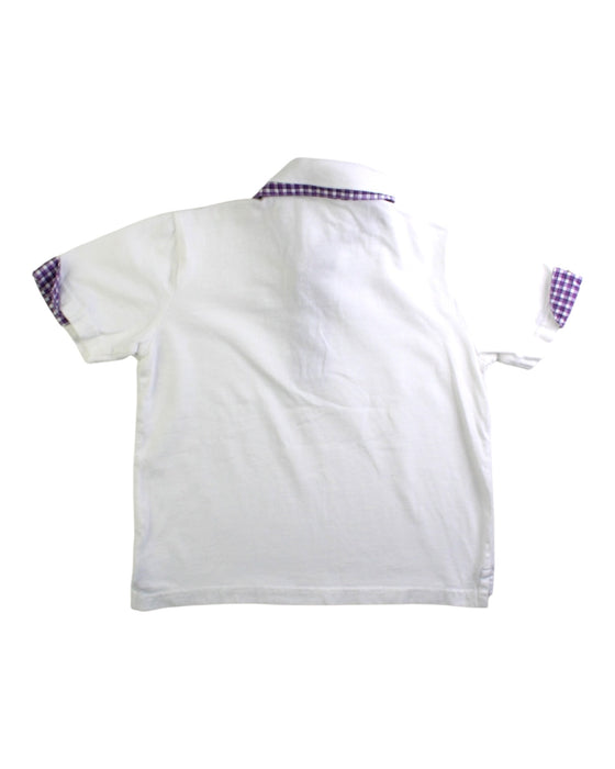 A White Short Sleeve Polos from Janie & Jack in size 2T for boy. (Back View)