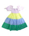 A Multicolour Short Sleeve Dresses from Seed in size 2T for girl. (Front View)