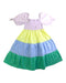 A Multicolour Short Sleeve Dresses from Seed in size 2T for girl. (Back View)