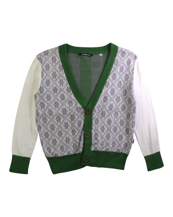 A Green Cardigans from La Miniatura in size 2T for boy. (Front View)