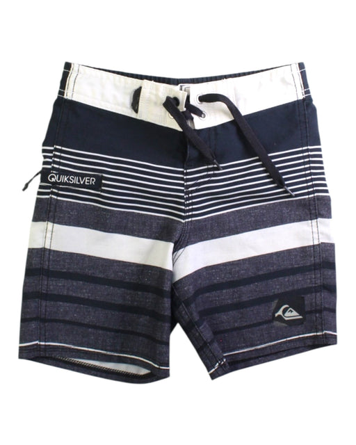 A Navy Swim Shorts from Quiksilver in size 4T for boy. (Front View)