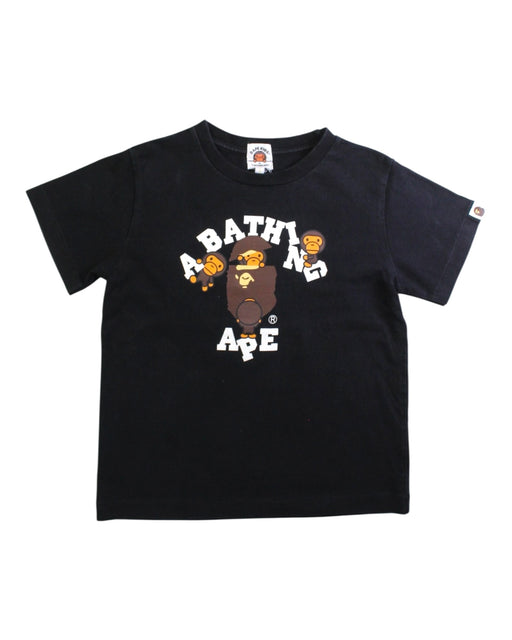 A Black Short Sleeve T Shirts from BAPE KIDS in size 5T for boy. (Front View)