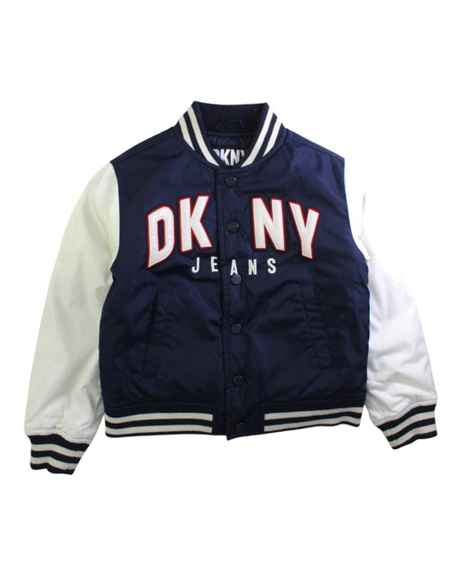 A Navy Lightweight Jackets from DKNY in size 5T for boy. (Front View)