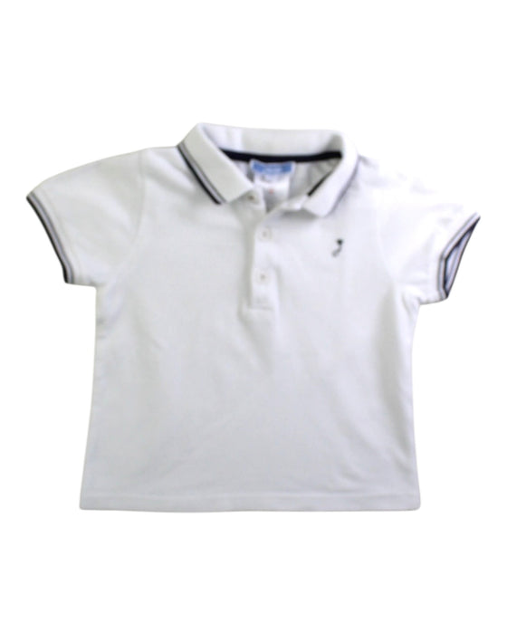 A White Short Sleeve Polos from Jacadi in size 12-18M for boy. (Front View)