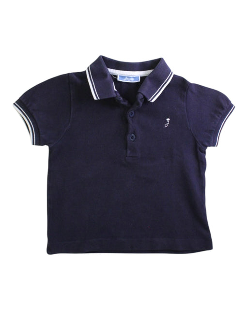 A Navy Short Sleeve Polos from Jacadi in size 12-18M for boy. (Front View)