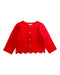A Red Cardigans from Jacadi in size 3T for girl. (Front View)
