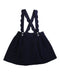 A Navy Overall Dresses from Jacadi in size 12-18M for girl. (Front View)