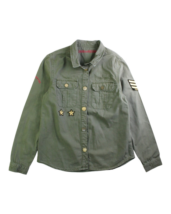 A Green Lightweight Jackets from Zadig & Voltaire in size 10Y for girl. (Front View)