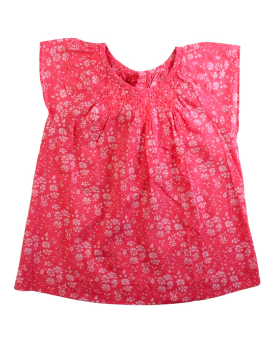 A Pink Short Sleeve Tops from Jacadi in size 3T for girl. (Front View)