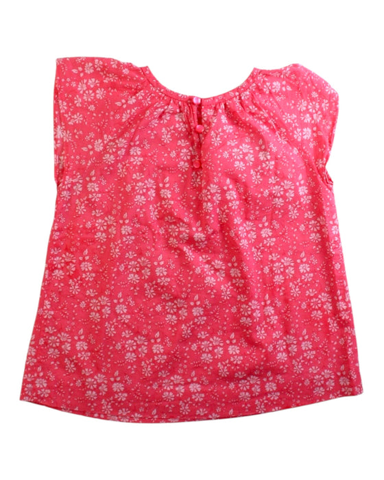 A Pink Short Sleeve Tops from Jacadi in size 3T for girl. (Back View)