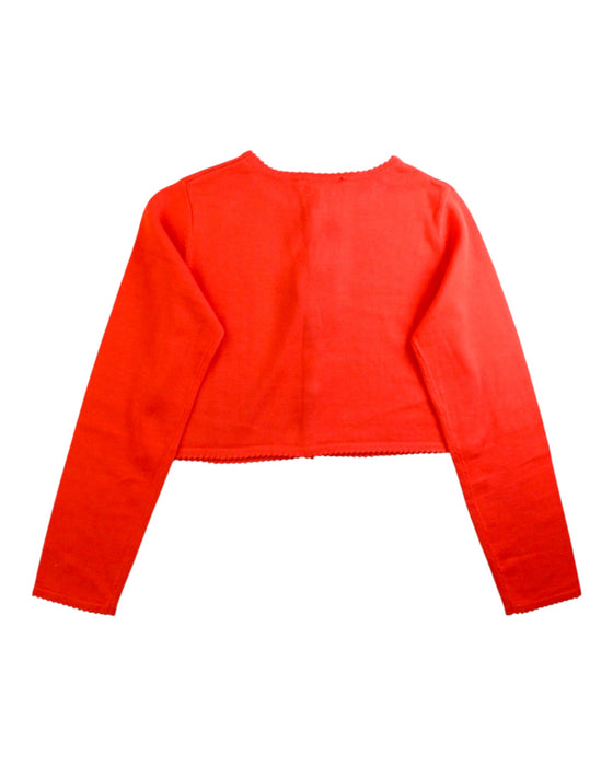 A Red Cardigans from Jacadi in size 10Y for girl. (Back View)