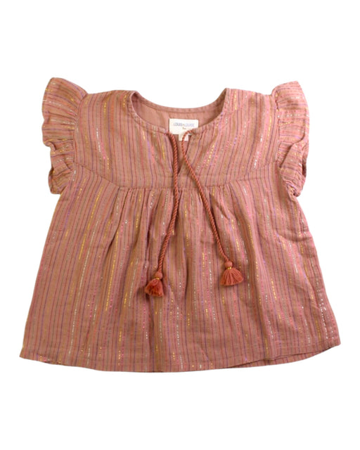 A Pink Short Sleeve Tops from Louis Louise in size 3T for girl. (Front View)