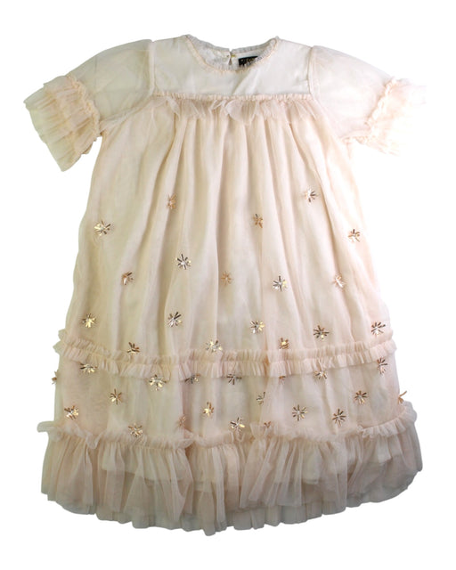 A Ivory Short Sleeve Dresses from Velveteen in size 10Y for girl. (Front View)