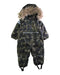 A Green Snowsuits from Lindberg in size 12-18M for neutral. (Front View)