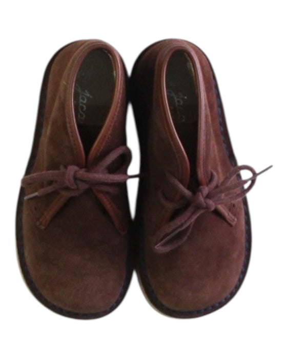 A Brown Casual Boots from Jacadi in size 4T for boy. (Back View)