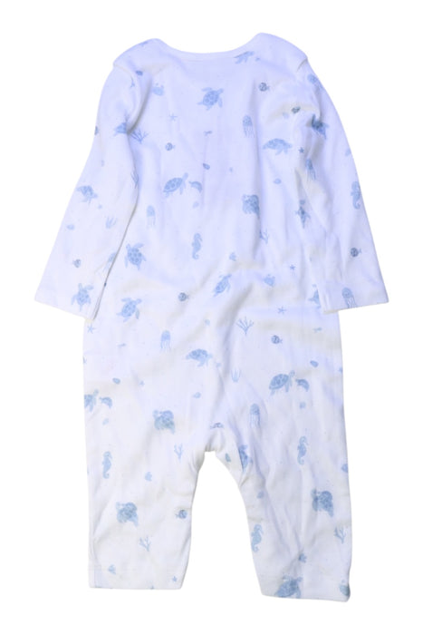 A White Onesies from The Little White Company in size 6-12M for boy. (Back View)