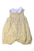 A Yellow Sleeveless Rompers from Chickeeduck in size 12-18M for girl. (Front View)