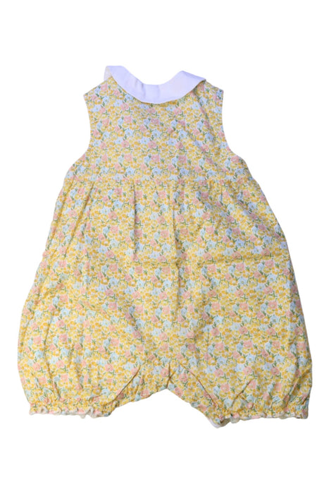 A Yellow Sleeveless Rompers from Chickeeduck in size 12-18M for girl. (Back View)