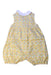 A Yellow Sleeveless Rompers from Chickeeduck in size 12-18M for girl. (Back View)