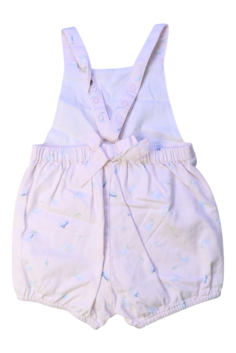 A White Overall Shorts from The Little White Company in size 6-12M for girl. (Back View)