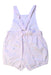 A White Overall Shorts from The Little White Company in size 6-12M for girl. (Back View)