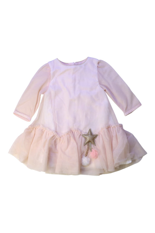 A Pink Long Sleeve Dresses from Billieblush in size 3-6M for girl. (Front View)