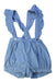 A Blue Overall Shorts from Jacadi in size 2T for girl. (Front View)