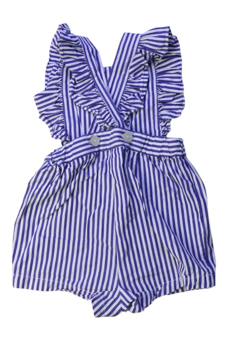 A Blue Sleeveless Rompers from Jacadi in size 2T for girl. (Back View)