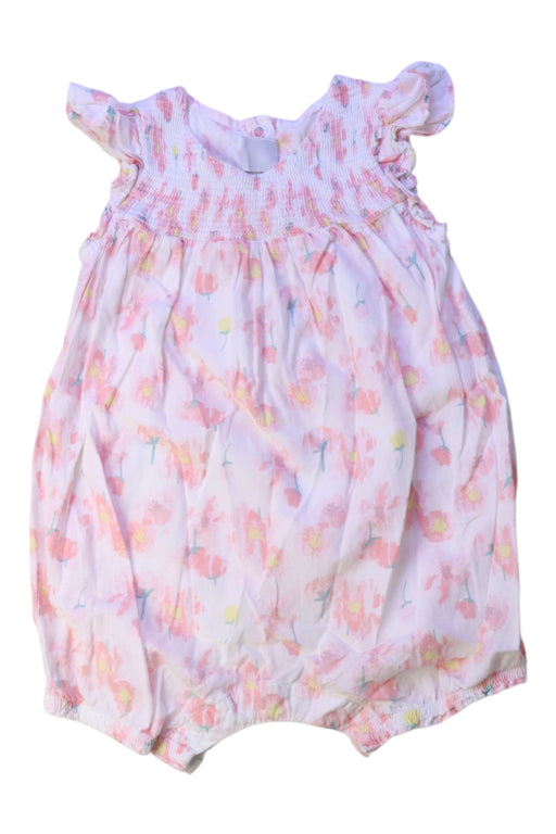A Pink Short Sleeve Rompers from Petit Bateau in size 12-18M for girl. (Front View)