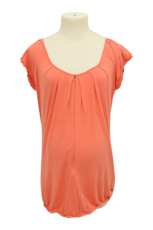 A Orange Short Sleeve Tops from Mothers en Vogue in size Maternity-M for maternity. (Front View)