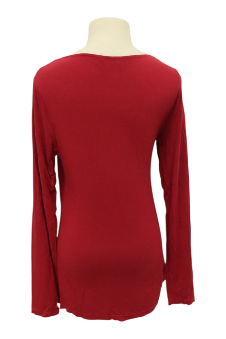 A Red Long Sleeve Tops from Mayarya in size Maternity-S for maternity. (Back View)