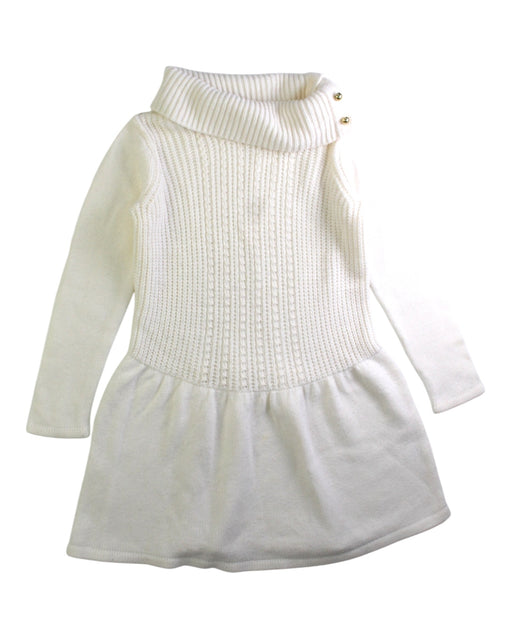 A White Sweater Dresses from Janie & Jack in size 4T for girl. (Front View)