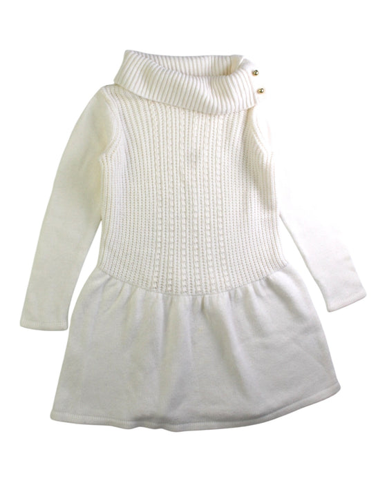 A White Sweater Dresses from Janie & Jack in size 4T for girl. (Front View)