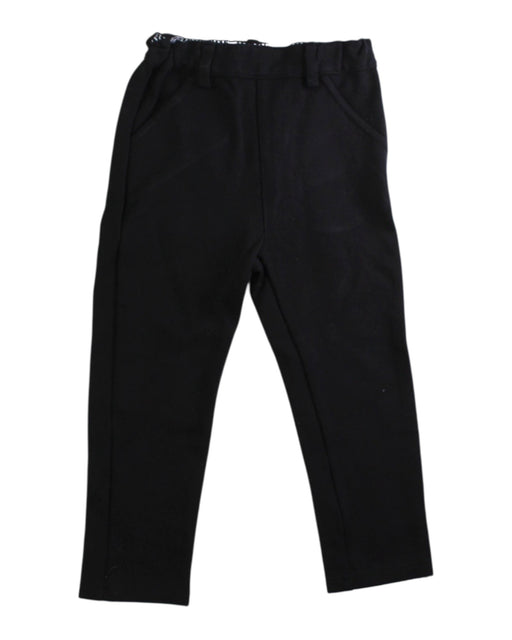 A Black Casual Pants from Momonittu in size 2T for boy. (Front View)