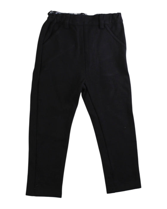 A Black Casual Pants from Momonittu in size 2T for boy. (Front View)