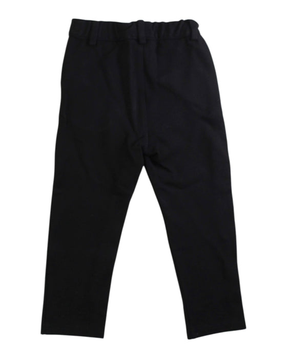 A Black Casual Pants from Momonittu in size 2T for boy. (Back View)