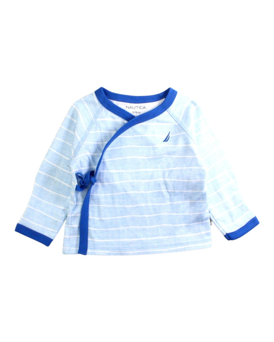 A Blue Long Sleeve Tops from Nautica in size 3-6M for boy. (Front View)