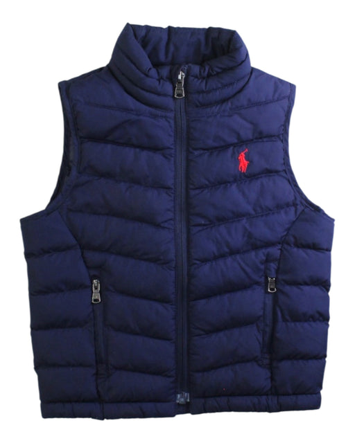 A Navy Outerwear Vests from Polo Ralph Lauren in size 2T for boy. (Front View)
