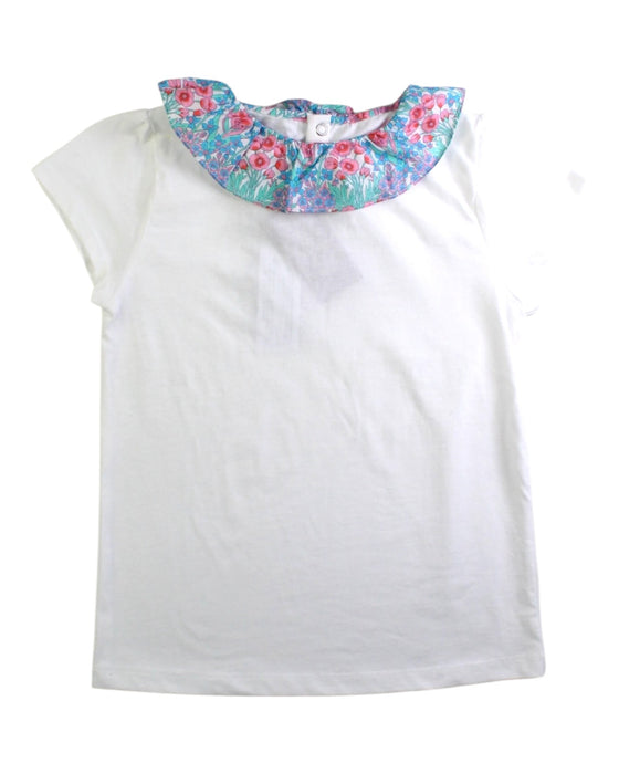 A White Short Sleeve Tops from Jacadi in size 8Y for girl. (Front View)