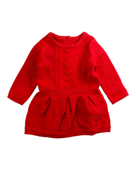 A Red Sweater Dresses from Janie & Jack in size 0-3M for girl. (Front View)