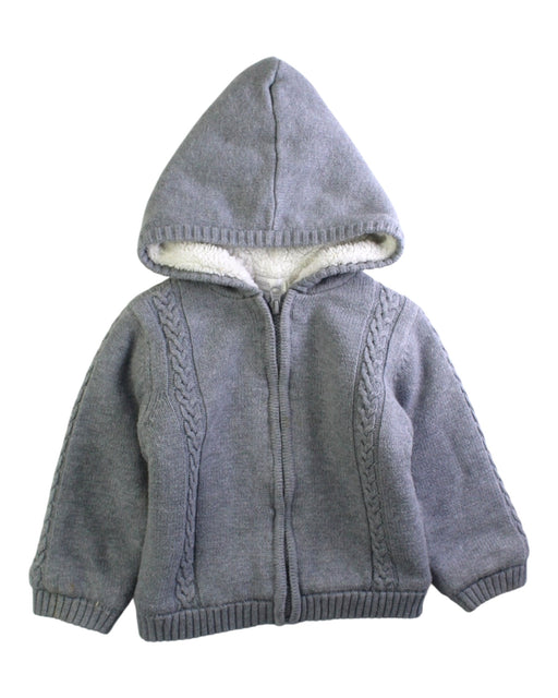 A Grey Hooded Sweatshirts from Mides in size 18-24M for boy. (Front View)