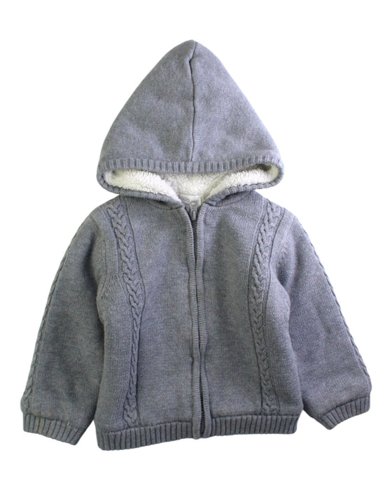 A Grey Hooded Sweatshirts from Mides in size 18-24M for boy. (Front View)