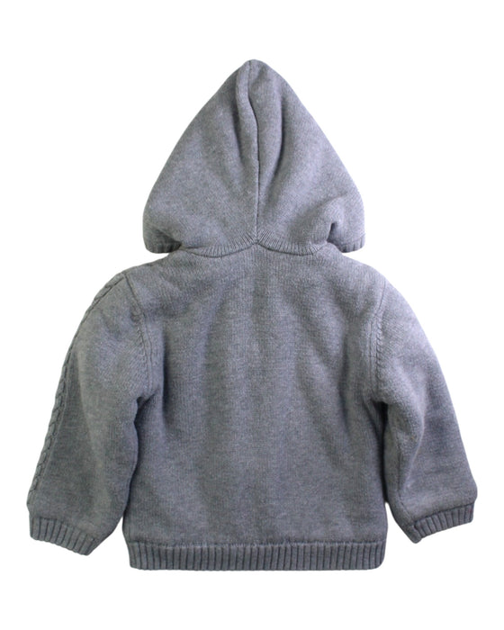 A Grey Hooded Sweatshirts from Mides in size 18-24M for boy. (Back View)