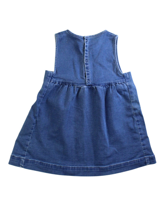 A Blue Sleeveless Dresses from Petit Bateau in size 18-24M for girl. (Back View)
