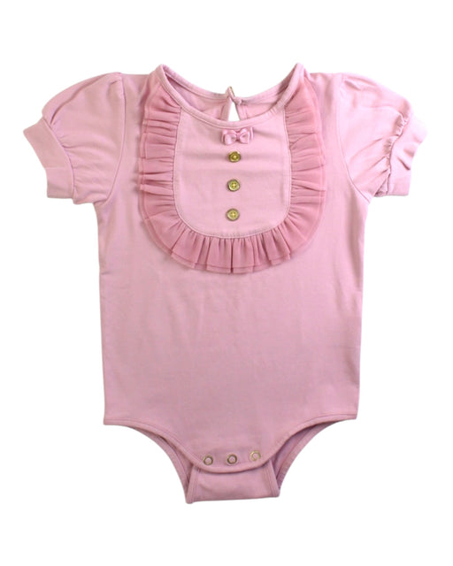 A Pink Short Sleeve Bodysuits from Angel's Face in size 12-18M for girl. (Front View)