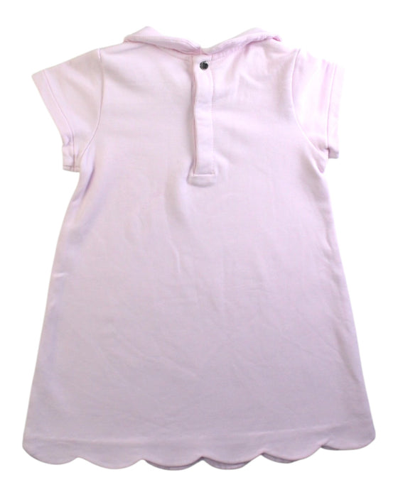 A Pink Short Sleeve Dresses from Jacadi in size 3T for girl. (Back View)