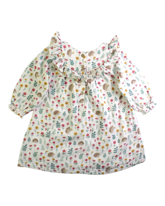 A Multicolour Long Sleeve Dresses from purebaby in size 12-18M for girl. (Back View)
