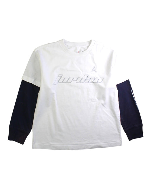 A White Long Sleeve T Shirts from Air Jordan in size 10Y for girl. (Front View)