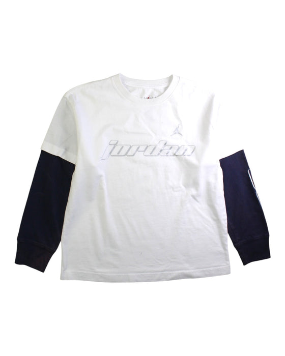 A White Long Sleeve T Shirts from Air Jordan in size 10Y for girl. (Front View)